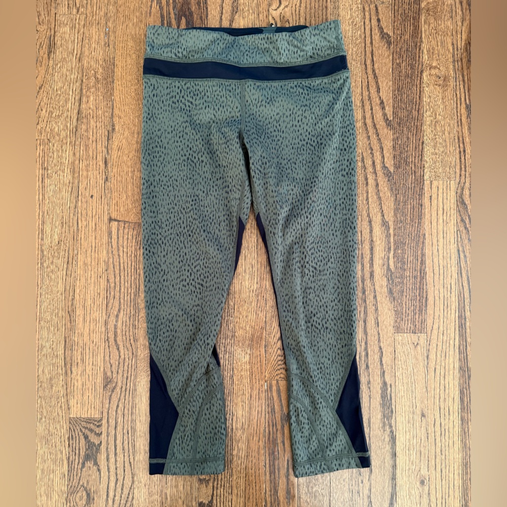 Lululemon Athletica Olive Patterned Leggings